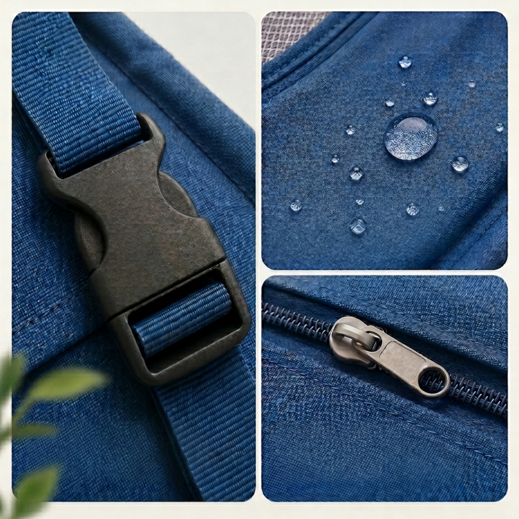 Vu sur les détails du matelas à langer bleu