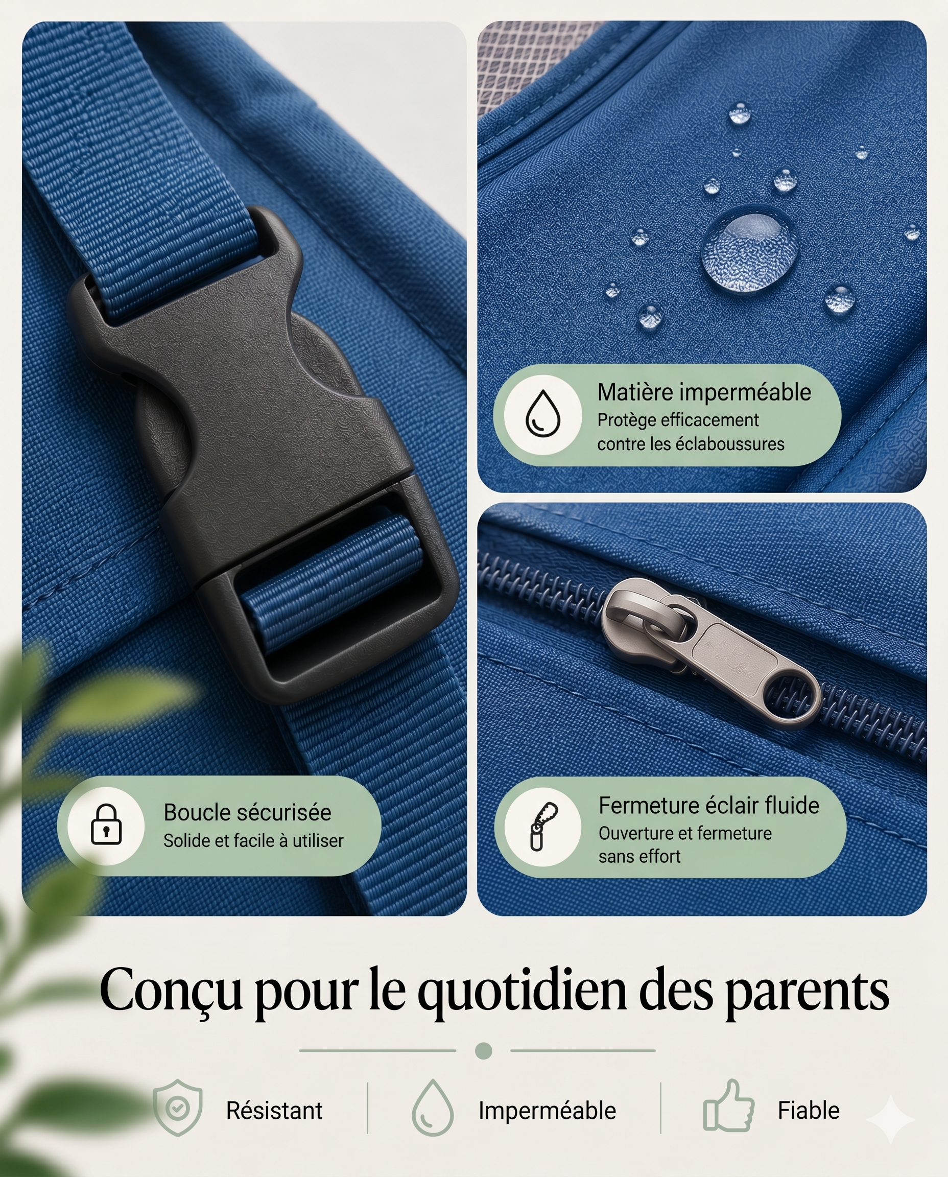 Matelas à langer - Bleu